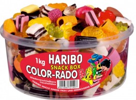 Haribo Color-Rado Fruchtgummi Lakritz 1 kg Dose