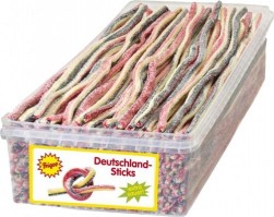 Frigeo Deutschland Sticks, Fruchtgummi sauer, 200 St�ck