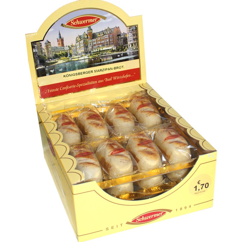 Schwermer K&ouml;nigsberger-Marzipan-Brot 50g 24 St&uuml;ck