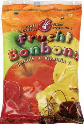 Hirsch Frucht Bonbons mit Vitamin C 100g 12 Beutel