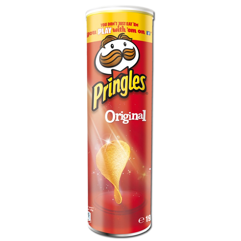 Wie Viele Chips Sind In Einer Pringles Dose Pringles Original Chips Dose 190g, 18 Stück Knabberartikel Chips