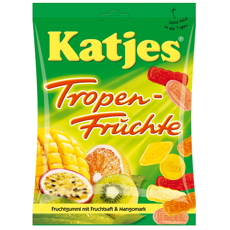 Katjes Tropen-Fr&uuml;chte 200g, Fruchtgummi, 20 Beutel
