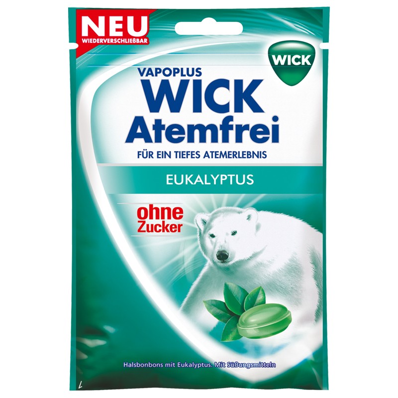 Wick Atem Frei ohne Zucker 72g Beutel, Hals-Bonbon, 20 Beutel