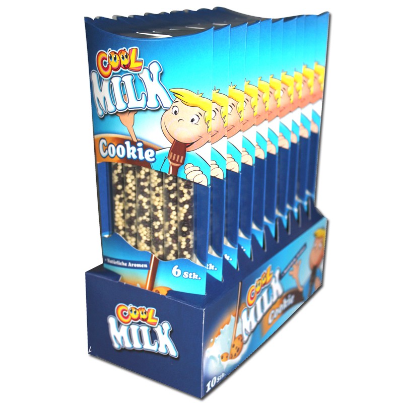 Cool Milk, MilchTrinkhalme CookieGeschmack, 10 Packungen Süsse