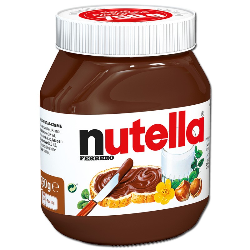 Ferrero Nutella 750g Glas Brotaufstrich Nussnugatcreme