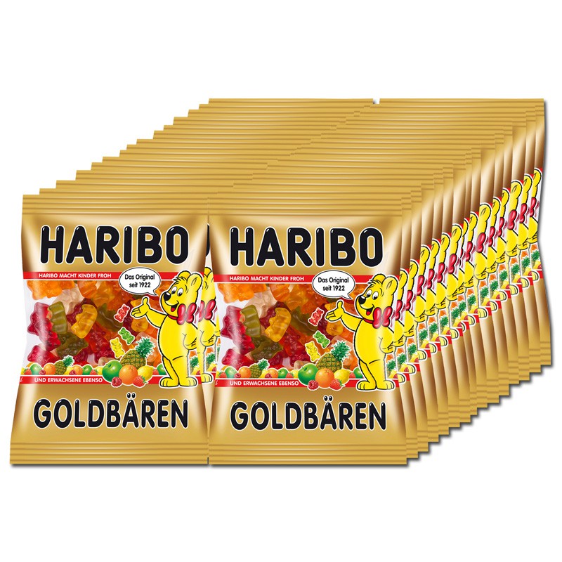 Haribo Goldbären, Fruchtgummi, 30 Beutel, 100g Fruchtgummi Beutel ...
