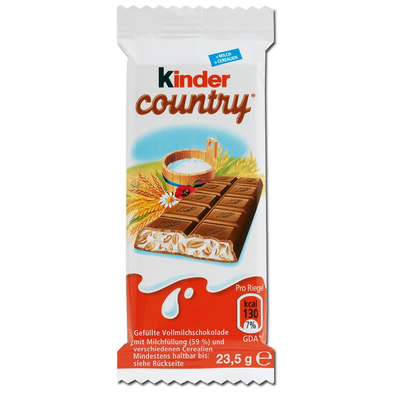 Ferrero Kinder Country, Riegel, Schokolade, 40 Riegel Riegel Ferrero ...