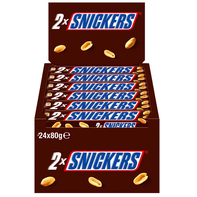 Snickers 2 Pack, Riegel, Schokolade, 24