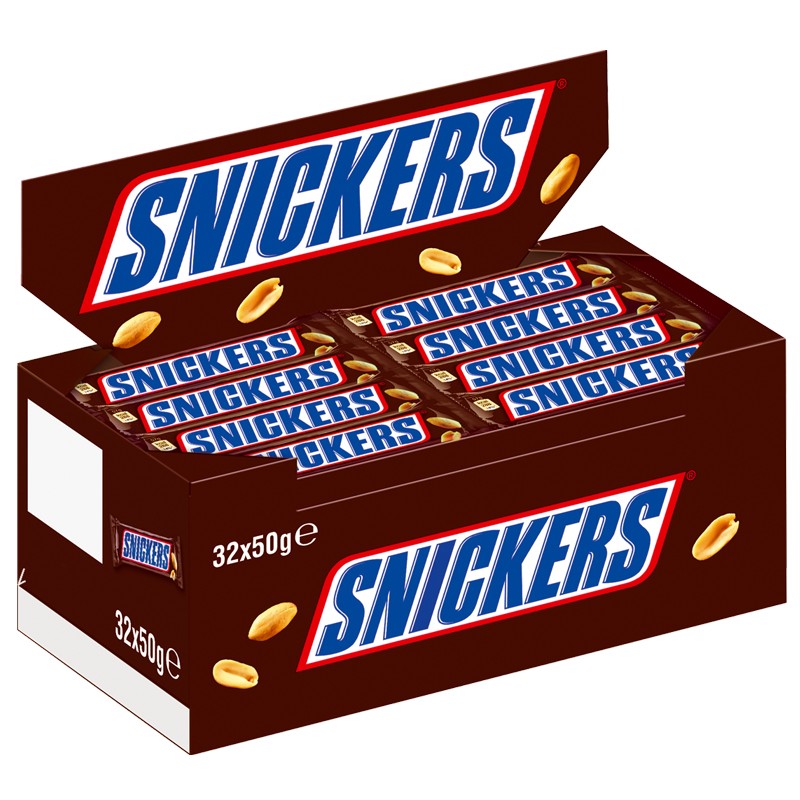 Snickers, Riegel, Schokolade, 32 Riegel Riegel Mars Schokoriegel
