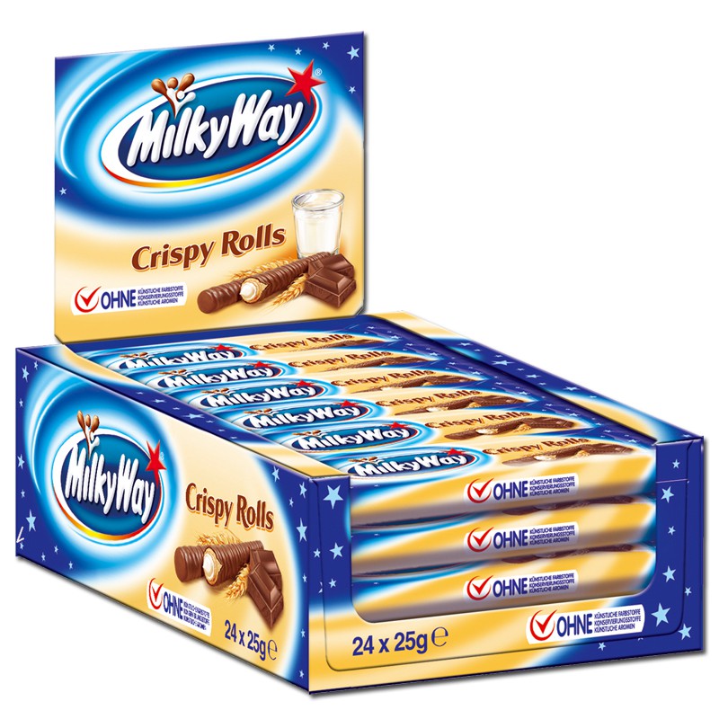 Milky Way Crispy Rolls, Riegel, Schokolade, 24 Riegel Riegel Mars ...