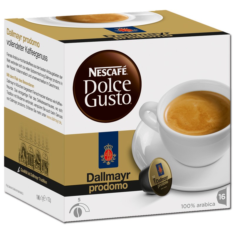 Dolce Gusto Dallmayr Prodomo,Kaffee, 16 Kapseln Kaffee Kaffeepads und
