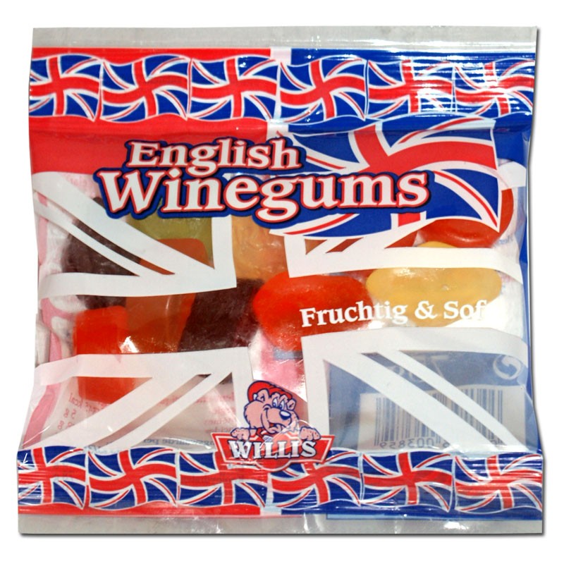 Willis English Winegums, Fruchtgummi, 40 Beutel Fruchtgummi
