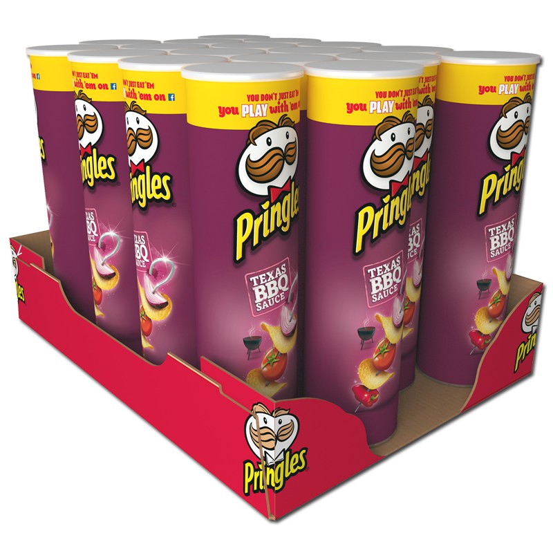 Pringles Texas BBQ Sauce Chips 190g Dose, Barbecue Knabberartikel Chips