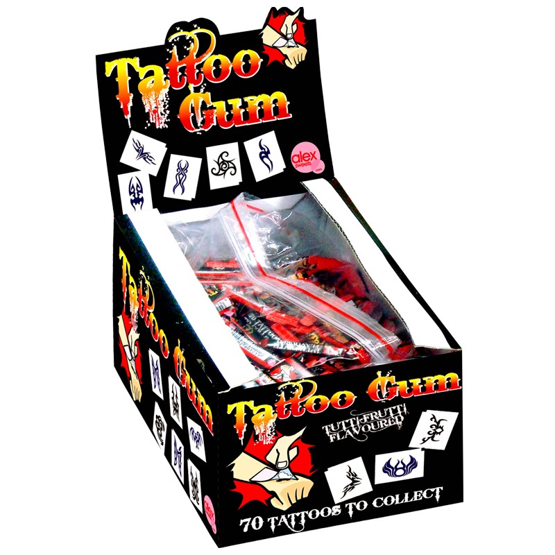 Tribal Tattoo Gum, Kaugummi, Bubble Gum, 200 Stück Kaugummi