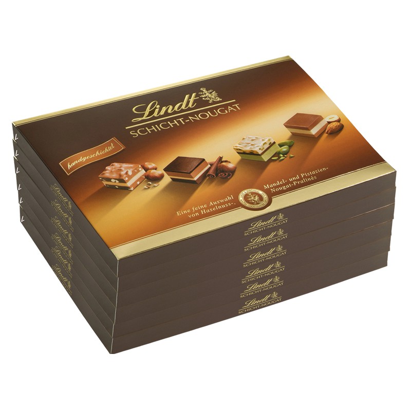 Lindt Schicht-Nougat Pralines 125g 6 Packungen Schokolade Pralinen ...
