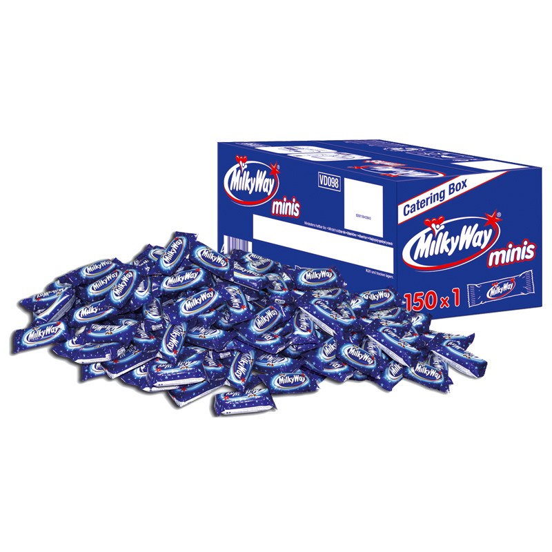 Milky Way Minis Großverbrauchergebinde, 150 Riegel Riegel Mars Schokoriegel