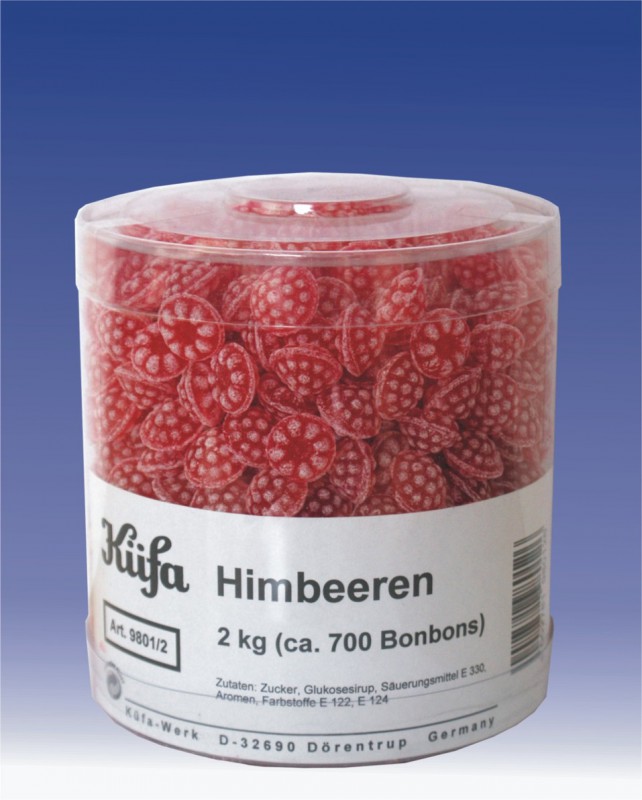 Küfa Himbeeren 2 kg, Bonbons Bonbons Lutschbonbon