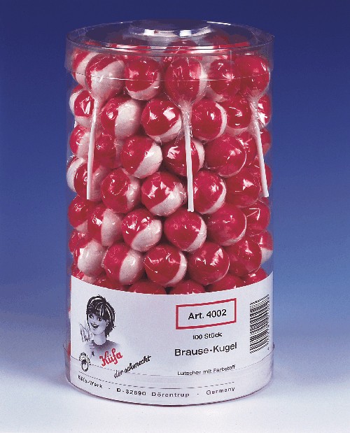 Küfa Brause-Kugel-Lutscher, Lolly, 100 Stück Lutscher Küfa Lutscher