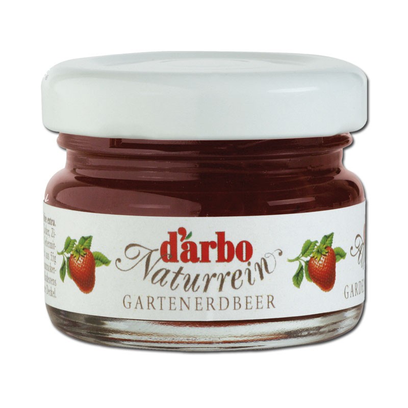 Darbo Erdbeer Konfitüre im Miniglas, Naturrein, 60 Stück Kaffee Zum ...