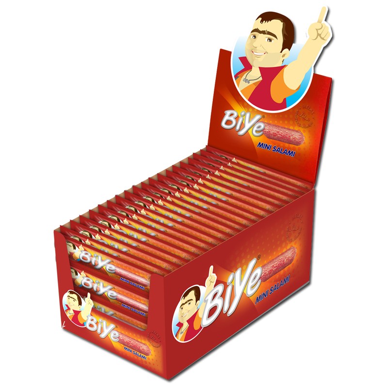 Biye Mini Salami 25g, WurstSnack, Helal, 40 Stück Snacks