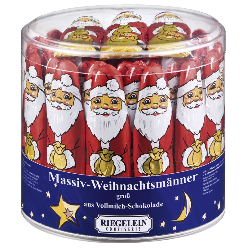 Riegelein Weihnachtsmänner massiv, Schokolade, 65 Stück Weihnachten