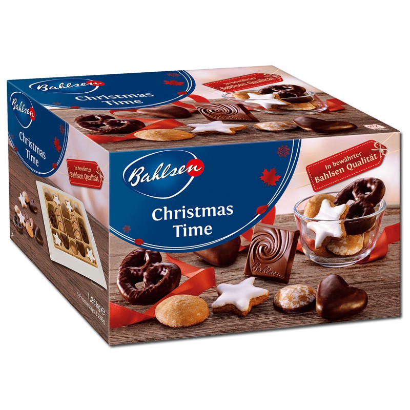 Bahlsen Christmas Time Gebäckmischung, Kekse 1250g Pack Weihnachten