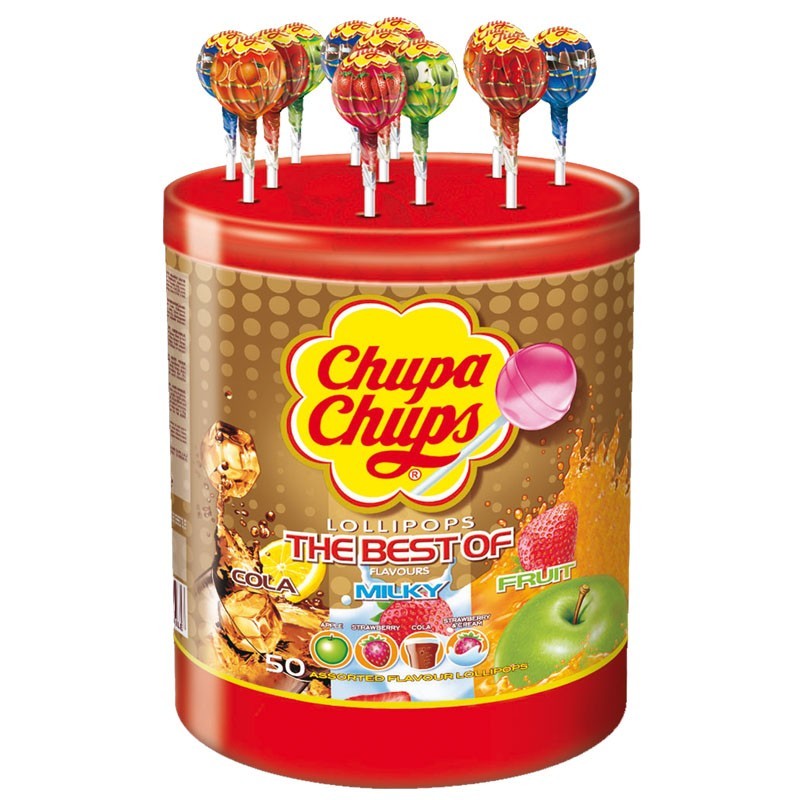 Chupa Chups The Best Of Lutscher, Lolly, 50 Stück Lutscher Chupa Chups