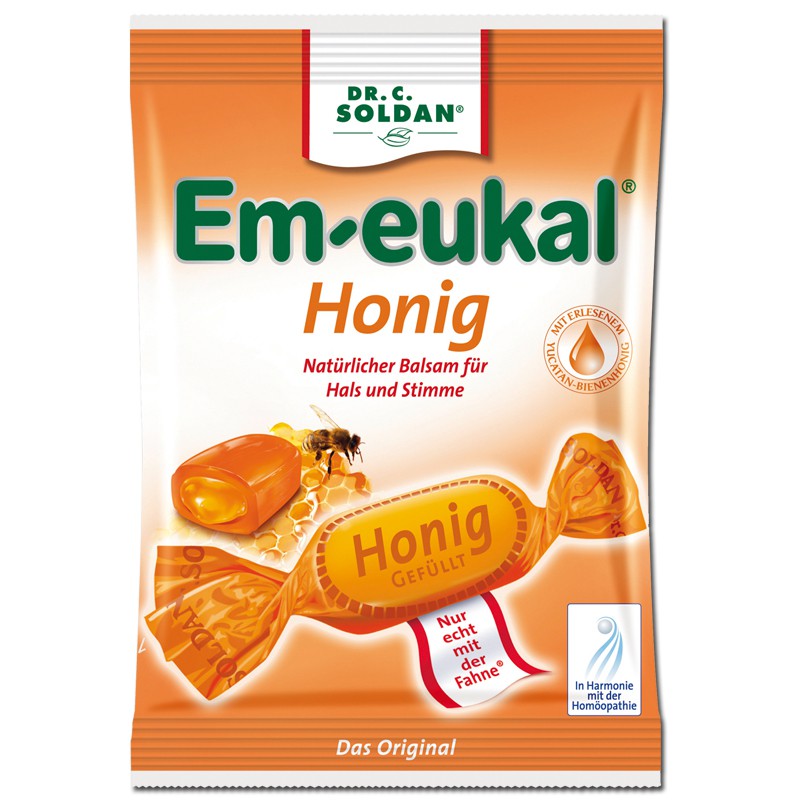 116062 Em eukal Honig Bonbons 75g  Hustenbonbon  20 Beut